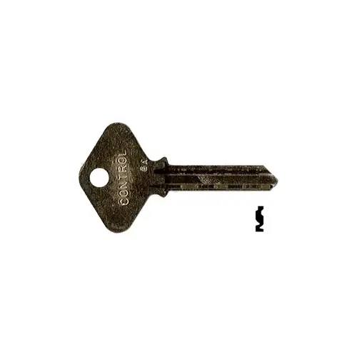 Control Key Blanks, 0 Bitted, 6-Pin, GA Keyway
