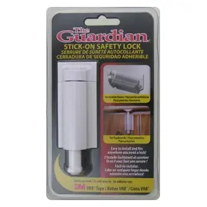 Meranto Technology TGSL-W Door Guardian Stick On Safety Lock White