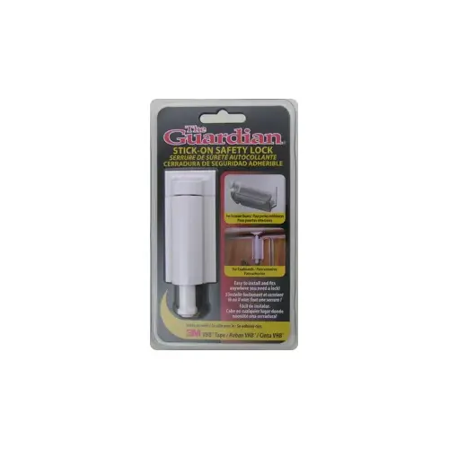 Door Guardian Stick On Safety Lock White