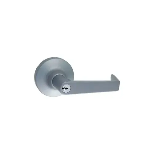 Exit Trim - Key-in-Lever Nightlatch Lever x Rose, Schlage C Keyway, Keyed Different, 689/SP28 Powder Coated Aluminum