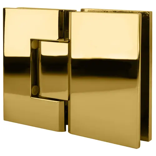 Polished Brass Geneva 180 Series 180 Degree Glass-to-Glass Standard Hinge