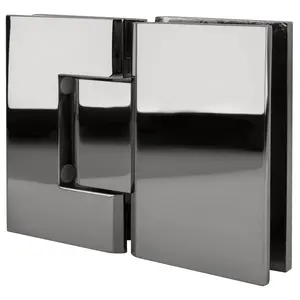 CRL GEN180CH Polished Chrome Geneva 180 Series 180 Degree Glass-to-Glass Standard Hinge