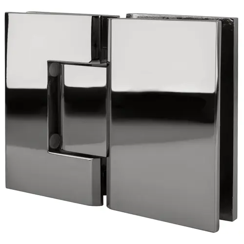 Polished Chrome Geneva 180 Series 180 Degree Glass-to-Glass Standard Hinge
