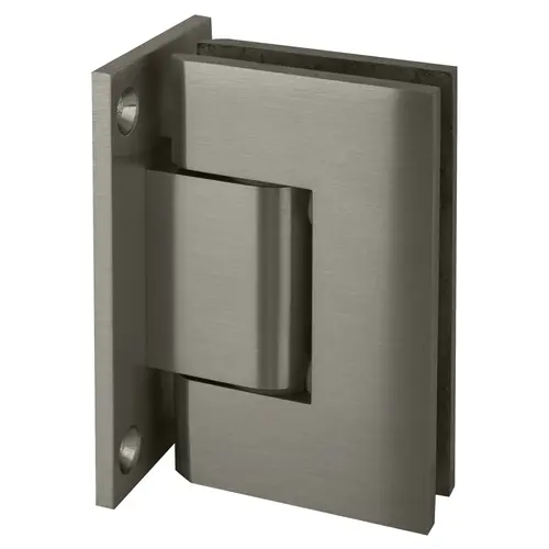 Brushed Satin Chrome Geneva 337 Series Adjustable Wall Mount Full Back Plate Hinge Brushed Satin Chrome Geneva 337 Series Adjustable Wall Mount Full Back Plate Hinge