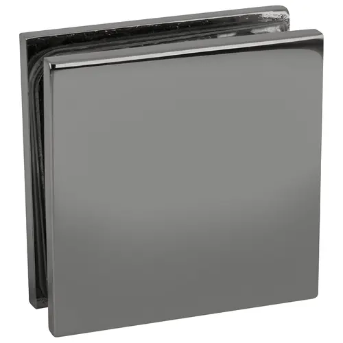 Chrome Square Style Notch-in-Glass Fixed Panel U-Clamp