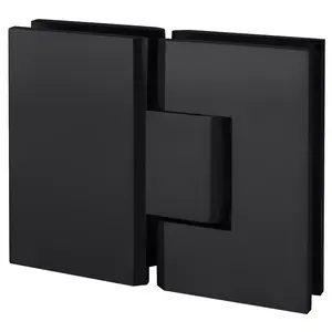 CRL V1E180MBL Matte Black Vienna 180 Series Glass-to-Glass Hinge