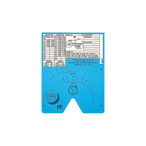 Code Card Kwikset 5 Pin