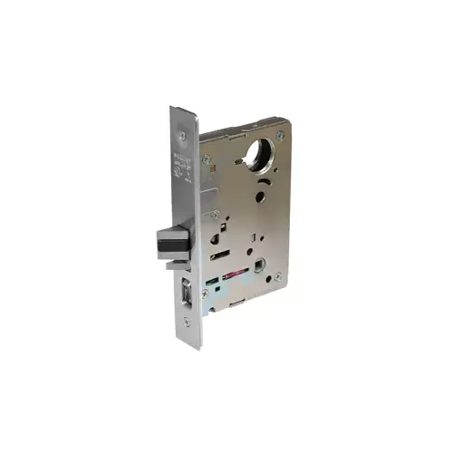 Storeroom Mortise Lock Body with Faceplate, Strike, and Mounting Screws Satin Chrome Finish
