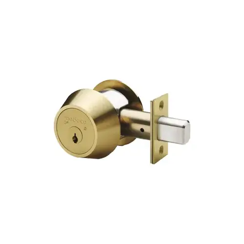 M3 Single Cylinder Commercial Deadbolt, 2-3/4" Backset, 6-Pin, DL Keyway, Pinned with 2 Keys, UL437 Grade 1, Bright Brass 05 M3 Single Cylinder Commercial Deadbolt, 2-3/4" Backset, 6-Pin, DL Keyway, Pinned with 2 Keys, UL437 Grade 1, Bright Brass 05