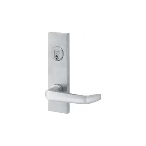 Privacy Mortise Lock with Deadbolt, Angled Lever with J Escutcheon (7-1/2" H x 2-9/32" W x 17/32" T), 626/US26D Satin Chrome Privacy Mortise Lock with Deadbolt, Angled Lever with J Escutcheon (7-1/2" H x 2-9/32" W x 17/32" T), 626/US26D Satin Chrome