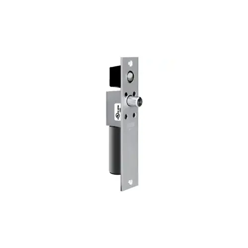 Electric Concealed Mortised Deadbolt Right Angle Bolt, Dual Voltage 12/24VDC, Fail Safe, 628/US28 Satin Aluminum