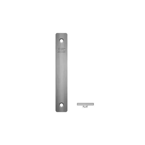 Blank Faceplate, Flat 1" x 6-7/8", for Aluminum Storefront Doors, 628/US28 Aluminum Clear Anodized