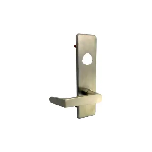 Exit Trim - 1800/6100 Series Escutcheon x Lever, Classroom or Storeroom, Augusta Lever, Less Cylinder, Grade 1, Right Hand Reverse, 630/US32D Stainless Steel Exit Trim - 1800/6100 Series Escutcheon x Lever, Classroom or Storeroom, Augusta Lever, Less Cylinder, Grade 1, Right Hand Reverse, 630/US32D Stainless Steel
