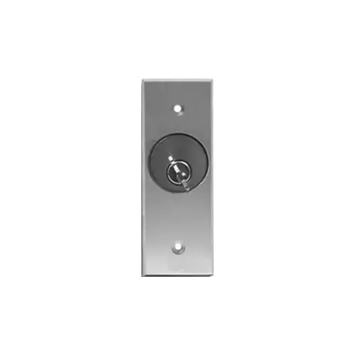 Narrow Key Switch, SPDT Momentary, 628/US28 Aluminum