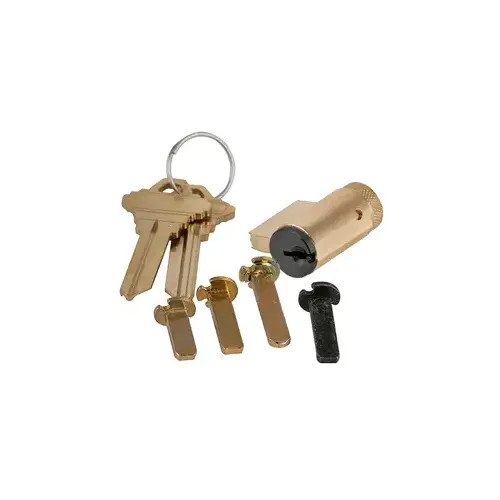 Key-in-Lever C Keyway Cylinder, 0-Bit, Multiple Tailpieces, Matte Black 622/US19 Key-in-Lever C Keyway Cylinder, 0-Bit, Multiple Tailpieces, Matte Black 622/US19