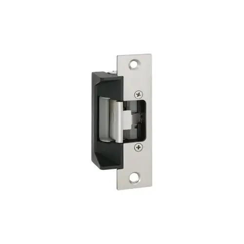 Electric Strike for 5/8" Latchbolt, Centerline Latch Entry, Low Profile 1-3/16", 12/24VDC, FS Fail Safe / FSE Fail Secure, Latchbolt Position Status Standard, Faceplate 4-7/8" H x 1-1/4" W, 630/US32D Stainless Steel