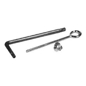 Kaba Access 74543-26D-01 Torx Anti-Tamper Wrench - Code Change Tool with Screw Kit (Includes Wrench, Code Change Tool, Screw) for LP1000 and EE1000, 626/US26D Satin Chrome