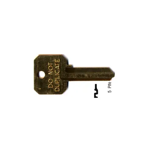 AR1 DND 5-PIN KEY BLANK BR 5-PIN NEUTER BOW KEY BLANK INCISED DO NOT DUPLICATE ARROW 5 PIN KEYWAY BRASS - pack of 10 AR1 DND 5-PIN KEY BLANK BR 5-PIN NEUTER BOW KEY BLANK INCISED DO NOT DUPLICATE ARROW 5 PIN KEYWAY BRASS - pack of 10