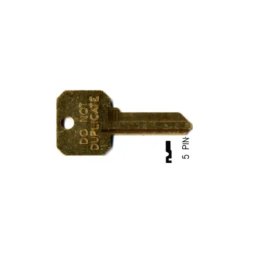 WR3 DND 5-PIN KEY BLANK BR 5-PIN NEUTER BOW KEY BLANK INCISED DO NOT DUPLICATE BRASS - pack of 10 WR3 DND 5-PIN KEY BLANK BR 5-PIN NEUTER BOW KEY BLANK INCISED DO NOT DUPLICATE BRASS - pack of 10