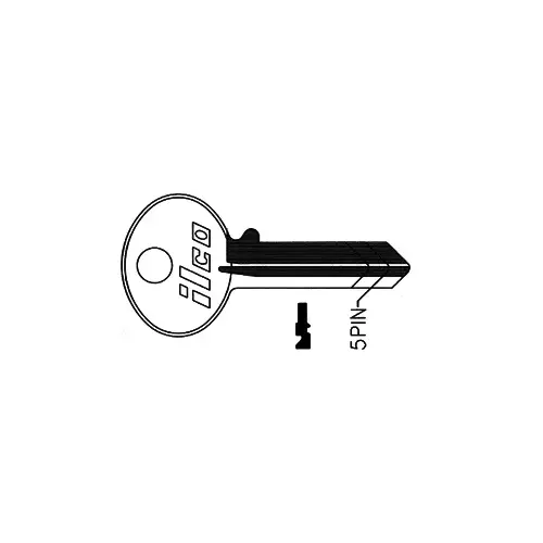 KEY BLANK NP KEYBLANK NICKLE PLATED - pack of 10 KEY BLANK NP KEYBLANK NICKLE PLATED - pack of 10