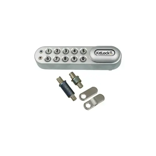 Left Hand KitLock Keypad Locker Lock Kit with All Size Shells Silver Grey Finish