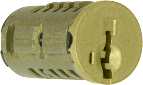 Kwikset 83279-005 (GOLD) KW1 SmartKey Cylinder Plug for Levers, 605/US3 Bright Brass
