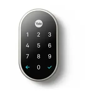 Yale Real Living YRD540WV619 Standalone Nest x Yale Weave Lock Satin Nickel Finish