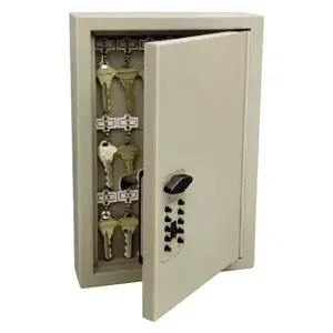 Kidde 001795 AccessPoint 00 Key Cabinet, Steel, Clay, 8.11 in W, 12.04 in H, 3.19 in D