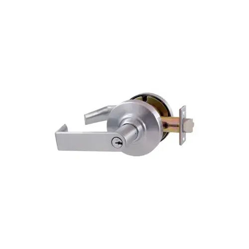 Grade 1 Storeroom Vandlgard, Cylindrical Lock, Rhodes Lever, Key in Lever, 6-Pin C Keyway (KD Brushed Chrome Cylinder 626), 2-3/4" Backset, UL, ANSI Strike, 626/US26D Satin Chrome Grade 1 Storeroom Vandlgard, Cylindrical Lock, Rhodes Lever, Key in Lever, 6-Pin C Keyway (KD Brushed Chrome Cylinder 626), 2-3/4" Backset, UL, ANSI Strike, 626/US26D Satin Chrome