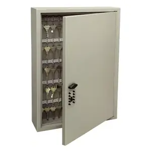 Kidde 001797 120 Space Steel Pushbutton Key Cabinet (Clay) Beige