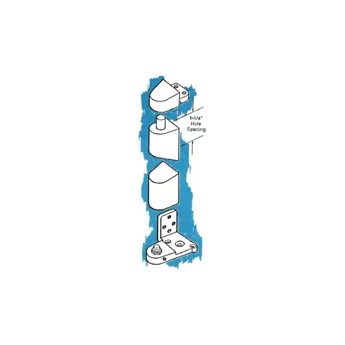 International Commercial Storefront Door Offset Pivot Set LH - OP-4001 Baked Dull Aluminum Paint