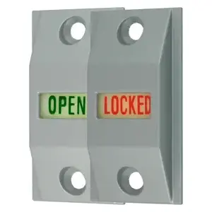 International Door Closers LI-4089-AL International Commercial Storefront Door Lock Indicator Set - LI 4089 Baked Dull Aluminum Paint