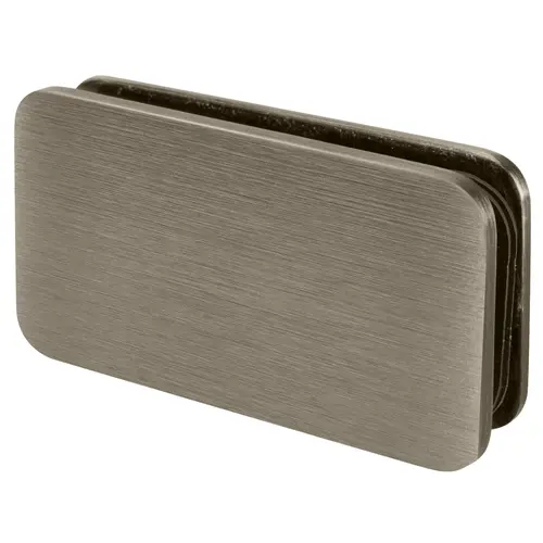 Brushed Nickel 180 Degree Traditional Style Glass Clamp