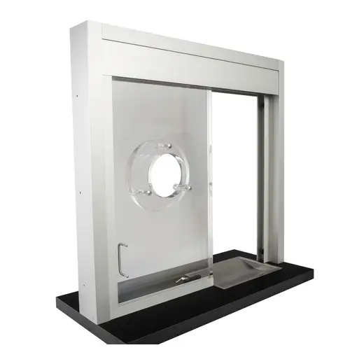 36" H x 36" W Horizontal Sliding Transaction Window Level 1 Bullet Resistant Right Hand Slide Clear Anodized Finish 36" H x 36" W Horizontal Sliding Transaction Window Level 1 Bullet Resistant Right Hand Slide Clear Anodized Finish