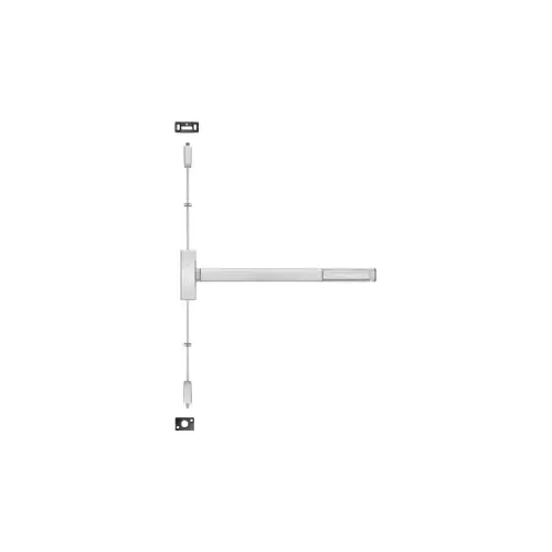 KIT - SVR Surface Vertical Rod Exit Device, Nightlatch Trim, Pull Handle on Plate, Less Cylinder, Hex Key Dogging, 36" x 84", Grade 1, Stainless Steel 630/US32D