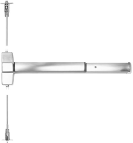 Corbin Russwin ED5400-630-36X84-M54 Surface Vertical Rod Exit Device 36" x 84", Thru Bolts (M54), 630/US32D Satin Stainless Steel