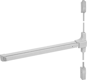 Yale Security Inc 2110-48X84-630 SVR Surface Vertical Rod Exit Device, Less Trim, Hex Key Dogging, 48" x 84", Grade 1, Stainless Steel 630/US32D