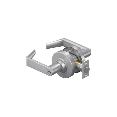 KIT - Grade 2, Storeroom Saturn Lever, Key in Lever, C Keyway (Matte Black Cylinder 622), 2-3/8" Backset, ANSI Strike, Matte Black 622, US19 KIT - Grade 2, Storeroom Saturn Lever, Key in Lever, C Keyway (Matte Black Cylinder 622), 2-3/8" Backset, ANSI Strike, Matte Black 622, US19