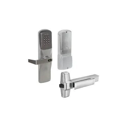 KIT - Multi-Technology and Keypad Stand Alone Exit Trim for Rim Exit Device, Rhodes Lever with FSIC Prep (Schlage Full Size IC Core not Included), Satin Chrome 626 KIT - Multi-Technology and Keypad Stand Alone Exit Trim for Rim Exit Device, Rhodes Lever with FSIC Prep (Schlage Full Size IC Core not Included), Satin Chrome 626