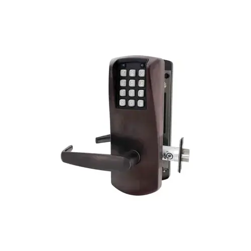 E-Plex 2000 Cylindrical Lock 100 Access Codes, 1000 Audit Events, 2-3/4" Backset, No Key Override, Dark Bronze