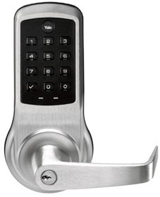 Yale Security Inc AU-NTB612-NR-2803-613E NexTouch Pushbutton Keypad Bored Lock, Augusta Lever, No Radio - Standalone, Schlage C Keyway, Grade 1, Weather Resistant, Oil Rubbed Bronze 613E/US10BE