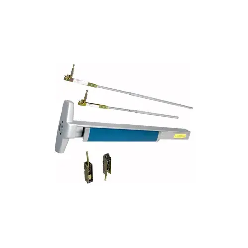 Narrow Stile CVR Concealed Vertical Rod Exit Device, Exit Only No Trim, 36" x 84", Hex Dogging, Grade 1, 626/US26D Satin Chrome