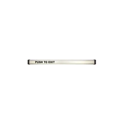 Weather Resistant Electromechanical Exit Bar, 12/24VDC, 42", 16ft 22 AWG 6 Conductor Cable, US28/628 Clear Anodized