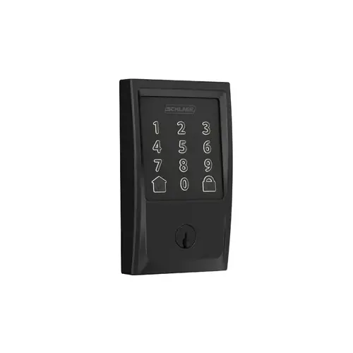 Encode Smart Wi-Fi Keypad Deadbolt Century, Remote Wi-Fi Access, Triple Option Adjustable Backset, Grade 1, C Keyway, Matte Black 622, US19 Encode Smart Wi-Fi Keypad Deadbolt Century, Remote Wi-Fi Access, Triple Option Adjustable Backset, Grade 1, C Keyway, Matte Black 622, US19