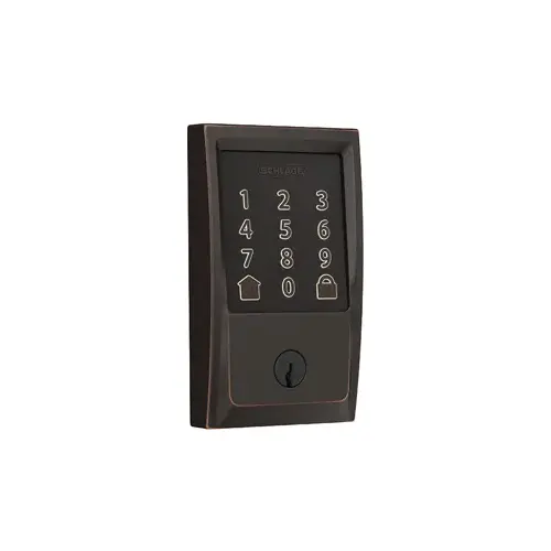 Encode Smart Wi-Fi Keypad Deadbolt Century, Remote Wi-Fi Access, Triple Option Adjustable Backset, Grade 1, C Keyway, Aged Bronze 716 Encode Smart Wi-Fi Keypad Deadbolt Century, Remote Wi-Fi Access, Triple Option Adjustable Backset, Grade 1, C Keyway, Aged Bronze 716