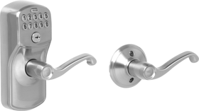 Schlage Lock FE575-FLA-PLY-609 16-211 Keypad Entry Auto Lock Plymouth/Flair, Triple Option Adjustable Backset, Antique Brass 609