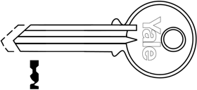 Yale Security Inc RN11TK 6-Pin, Key Blanks, TK Keyway