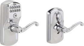 Schlage Lock FE595-FLA-PLY-626 16-211 Keypad Entry Flex Lock Plymouth/Flair, Triple Option Adjustable Backset, Satin Chrome 626