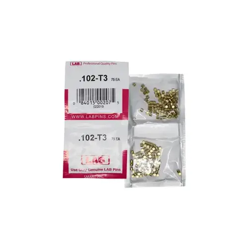 Lab Corbin Pin Chart LAB SECURITY 102T .102 Top Pin, Color-Coded, Brass Alloy, .115 Diameter ...