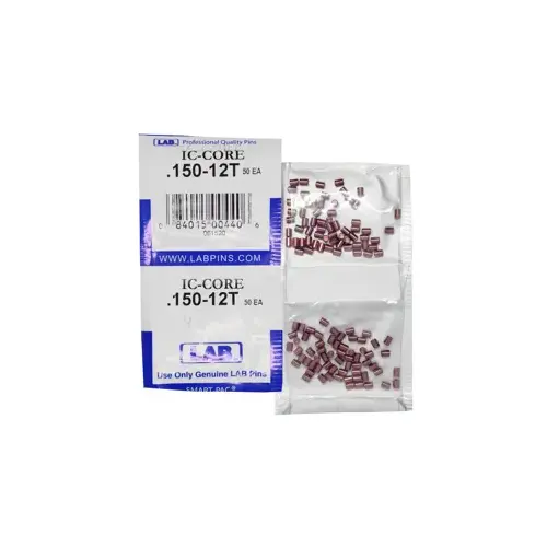 12T Universal SFIC Top Pins, Size .150, Diameter .108, Color-Coded Brass, (A2 Systems), Smart Pac 100 Pins